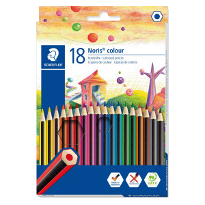 ASTUCCIO 18 MATITE NORIS COLOUR IN WOPEX COLORI ASSORTITI STAEDTLER COD. 185 C18