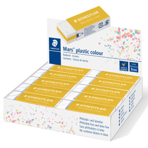 GOMMA MARS  PLASTIC GIALLO ORO STAEDTLER COD. 526 50E1-11 CONFEZIONE DA 20