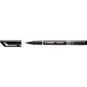 FINELINER STABILO SENSOR PUNTA 0.3MM NERO COD. 189/46 CONFEZIONE DA 10