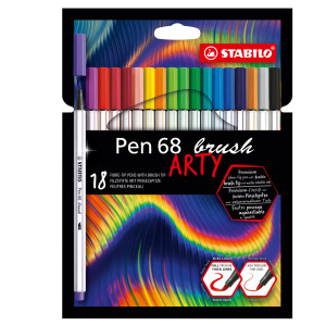 ASTUCCIO 12 PENNARELLI PEN 68 BRUSH ARTY LINE 568/12 STABILO COD. 568/12-21-20