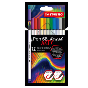 ASTUCCIO 18 PENNARELLI PEN 68 BRUSH ARTY LINE 568/18 STABILO COD. 568/18-21-20