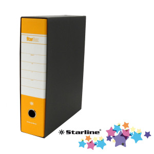 REGISTRATORE STARBOX F.TO PROTOCOLLO DORSO 8CM GIALLO STARLINE COD. 0201929.GI CONFEZIONE DA 12