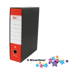 REGISTRATORE STARBOX F.TO PROTOCOLLO DORSO 8CM ROSSO STARLINE COD. 0201929.RO CONFEZIONE DA 12