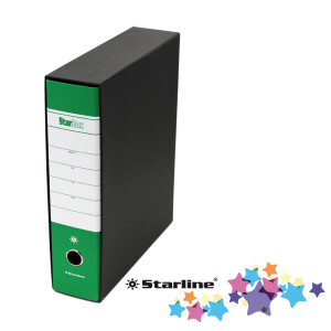 REGISTRATORE STARBOX F.TO PROTOCOLLO DORSO 8CM VERDE STARLINE COD. 0201929.VE CONFEZIONE DA 12