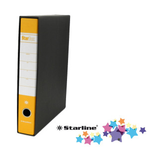 REGISTRATORE STARBOX F.TO PROTOCOLLO DORSO 5CM GIALLO STARLINE COD. 0201930.GI CONFEZIONE DA 18