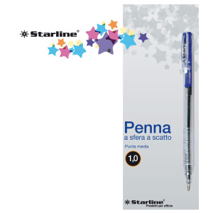 SCATOLA 20 PENNE SFERA SCATTO BLU 1.0MM STARLINE COD. 5604