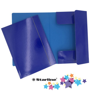 CARTELLA CON ELASTICO 25X34CM BLU QUEEN STARLINE COD. OD0032LBXXXAE01 CONFEZIONE DA 10