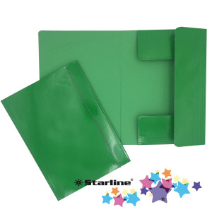 CARTELLA CON ELASTICO 25X34CM VERDE QUEEN STARLINE COD. OD0032LBXXXAE03 CONFEZIONE DA 10