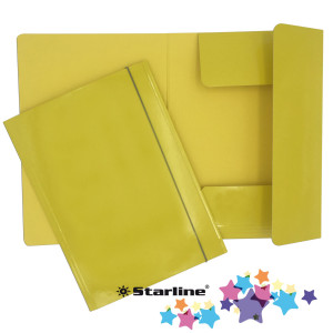 CARTELLA CON ELASTICO 25X34CM GIALLO QUEEN STARLINE COD. OD0032LBXXXAE04 CONFEZIONE DA 10