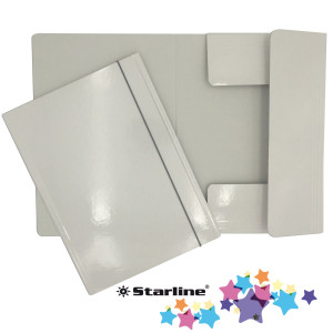 CARTELLA CON ELASTICO 25X34CM BIANCO QUEEN STARLINE COD. OD0032LBXXXAE13 CONFEZIONE DA 10