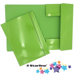 CARTELLA CON ELASTICO 25X34CM VERDE PRATO QUEEN STARLINE COD. OD0032LBXXXAE20 CONFEZIONE DA 10