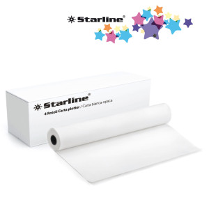 CARTA PLOTTER 610MM X 50M 80GR INKJET STARLINE COD. 3173F610050P80 CONFEZIONE DA 4
