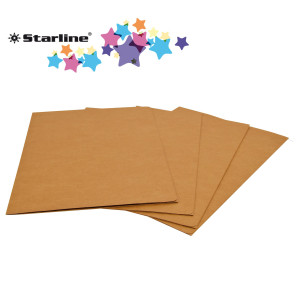 50 CARTELLINE SEMPLICI 24,5X34CM IN KRAFT AVANA ECO STARLINE COD. XCM01AVSTL