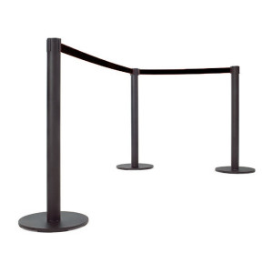 1 COLONNINA SEGNAPERCORSO NERA CON NASTRO 300CM NERO JUNIOR COD. 1206015