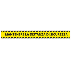 CONF. 5 ADESIVI DA TERRA L90XH10CM ''MANTENERE LA DISTANZA DI SICUREZZA'' COD. 1605066