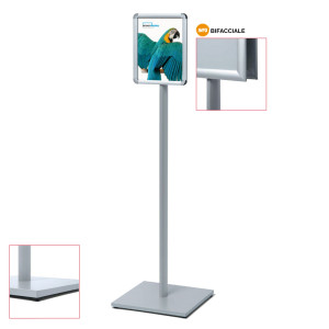 DISPLAY CATCHING POLE STANDARD A4 BIFACCIALE COD. CAPOA4R25D