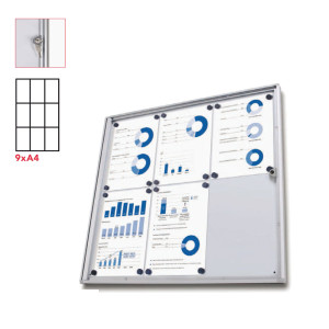BACHECA INTERNI MAGNETICA 9XA4 ANTA BATTENTE ECONOMY JANSEN COD. SCXS9xA4