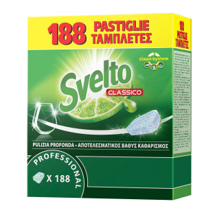 FUSTINO 188 TABS 10G PER LAVASTOVIGLIE SVELTO TABLETS COD. 101100936