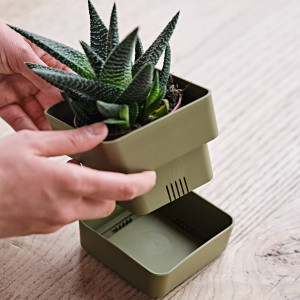 VASO VELETA 0.75LT VERDE OLIVA TERAPLAST COD. 08768012313