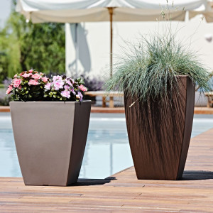 VASO QUADRO VENETO 56LT CAPPUCINO TERAPLAST COD. 11407065201