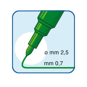 SCATOLA 12 PENNARELLI TRATTO OFFICE FINE BLU COD. 730501