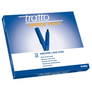 SCATOLA 12 PENNARELLI TRATTO OFFICE MAXI BLU COD. 731601