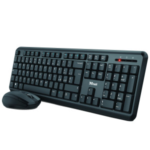 SET TASTIERA WIRELESS + MOUSE WIRELESS ULTRASILENZIOSA TKM-350 - TRUST COD. 24009