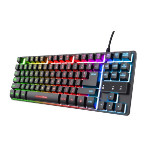 TASTIERA GAMING IN METALLO CON ILLUMINAZIONE LED MULTICOLORE GX833 THADO_TRUST COD. 24066
