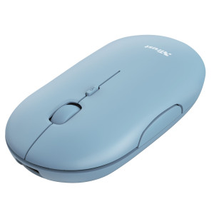 MOUSE ULTRASOTTILE WIRELESS RICARICABILE PUCK AZZURRO TRUST COD. 24126