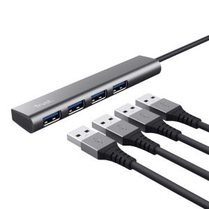 HUB DA USB-C A USB-A 3.2 GEN1 4 PORTE HALYX_TRUST COD. 24948