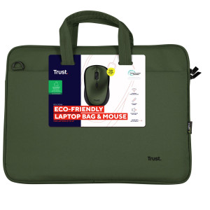 BORSA LAPTOP E MOUSE 16'' VERDE BOLOGNA_TRUST COD. 24989