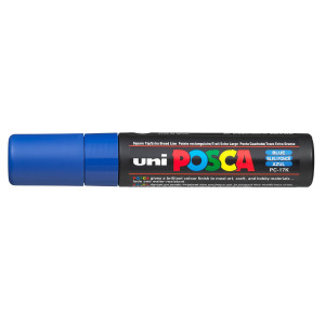 MARCATORE UNI POSCA PC17K P.SCALPELLO 15MM BLU UNI MITSUBISHI COD. M PC17K B
