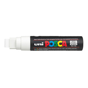 MARCATORE UNI POSCA PC17K P.SCALPELLO 15MM BIANCO UNI MITSUBISHI COD. M PC17K BI