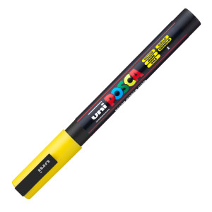 MARCATORE UNI POSCA PC3M P.FINE 0,9-1,3MM GIALLO UNI MITSUBISHI COD. M PC3M G