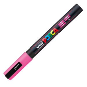 MARCATORE UNI POSCA PC3M P.FINE 0,9-1,3MM ROSA UNI MITSUBISHI COD. M PC3M RA