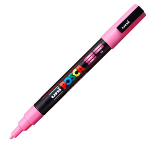 MARCATORE UNI POSCA PC3M P.FINE 0,9-1,3MM ROSA UNI MITSUBISHI COD. M PC3M RA