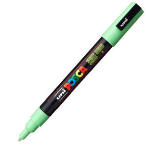 MARCATORE UNI POSCA PC3M P.FINE 0,9-1,3MM VERDE CHIARO UNI MITSUBISHI COD. M PC3M VC CONFEZIONE DA 12