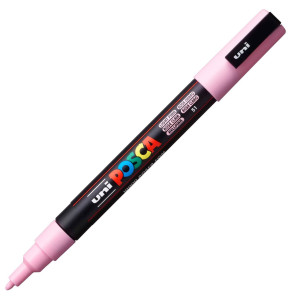 MARCATORE UNI POSCA PC5M P.MEDIA 1,8-2,5MM ROSA CHIARO UNI MITSUBISHI COD. M PC5M RAC