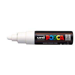 MARCATORE UNI POSCA PC7M P.LARGE 4,5-5,5MM BIANCO UNI MITSUBISHI COD. M PC7M BI