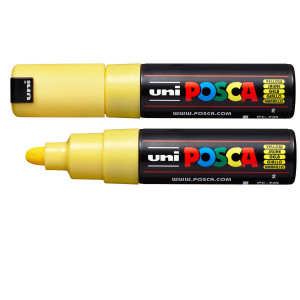 MARCATORE UNI POSCA PC7M P.LARGE 4,5-5,5MM GIALLO UNI MITSUBISHI COD. M PC7M G