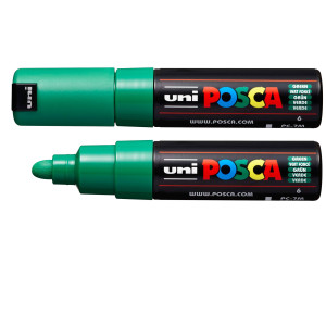 MARCATORE UNI POSCA PC7M P.LARGE 4,5-5,5MM VERDE UNI MITSUBISHI COD. M PC7M V