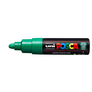 MARCATORE UNI POSCA PC7M P.LARGE 4,5-5,5MM VERDE UNI MITSUBISHI COD. M PC7M V