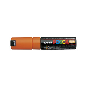 MARCATORE UNI POSCA PC8K P.SCALPELLO 8MM ARANCIO UNI MITSUBISHI COD. M PC8K AR