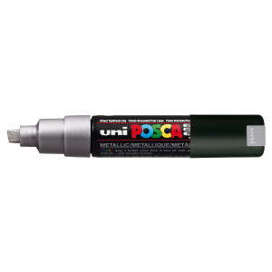 MARCATORE UNI POSCA PC8K P.SCALPELLO 8MM ARGENTO UNI MITSUBISHI COD. M PC8K ARG