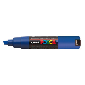 MARCATORE UNI POSCA PC8K P.SCALPELLO 8MM BLU UNI MITSUBISHI COD. M PC8K B