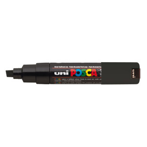MARCATORE UNI POSCA PC8K P.SCALPELLO 8MM NERO UNI MITSUBISHI COD. M PC8K N