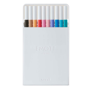 ASTUCCIO 10 FINELINER EMOTT TRATTO 0.4MM COLORI ASS. SOFT PASTEL UNI MITSUBISHI COD. M PEM-SY 10C 2
