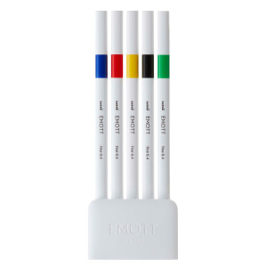 ASTUCCIO 5 FINELINER EMOTT TRATTO 0.4MM COLORI ASS. VIVID UNI MITSUBISHI COD. M PEM-SY 5C 1