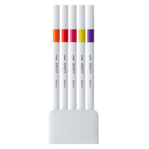 ASTUCCIO 5 FINELINER EMOTT TRATTO 0.4MM COLORI ASS. PASSION UNI MITSUBISHI COD. M PEM-SY 5C 2
