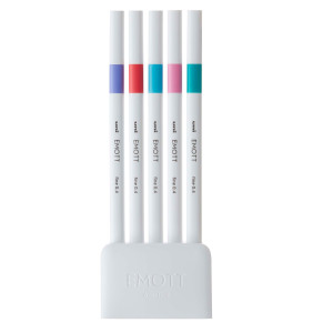 ASTUCCIO 5 FINELINER EMOTT TRATTO 0.4MM COLORI ASS. CANDY POP UNI MITSUBISHI COD. M PEM-SY 5C 5